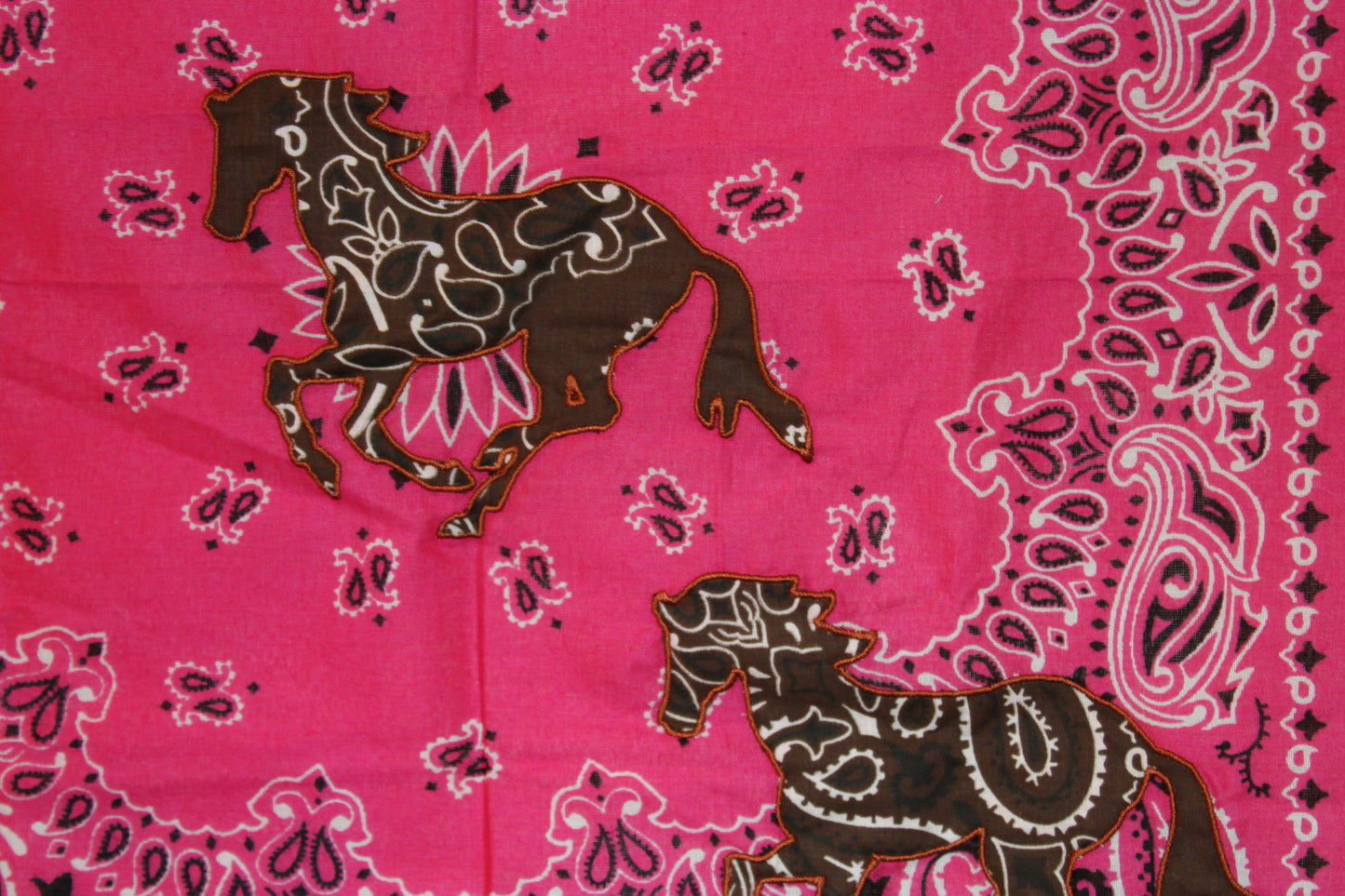 Pink Galloping Horses Bandana
