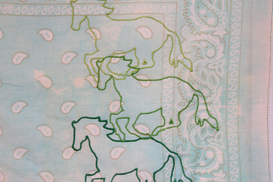 Triple Galloping Horses Bandana