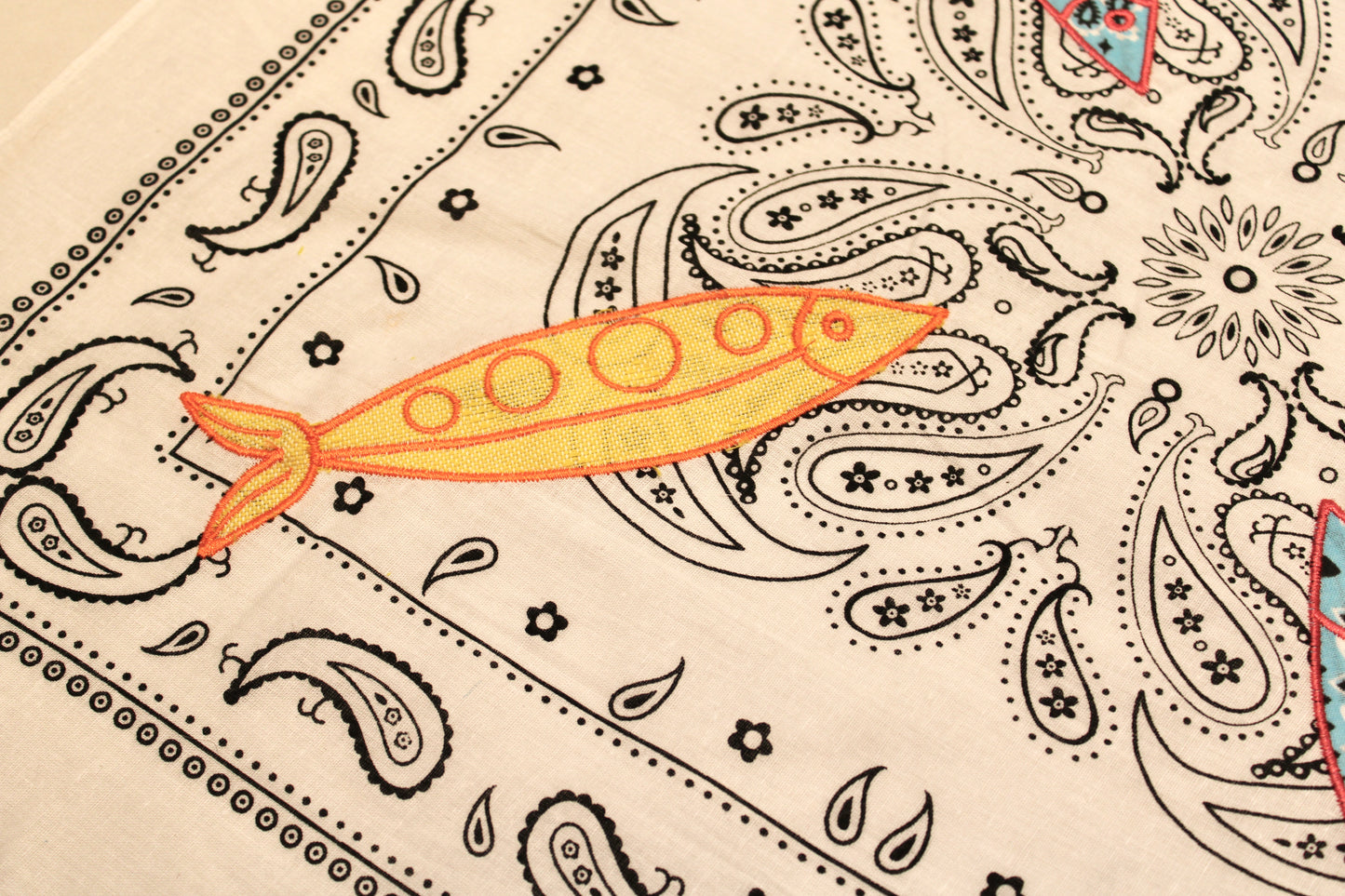 Fish Embroidered Bandana