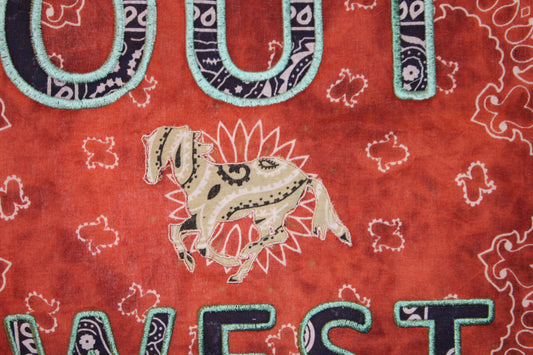 Out West Embroidered Horse Bandana