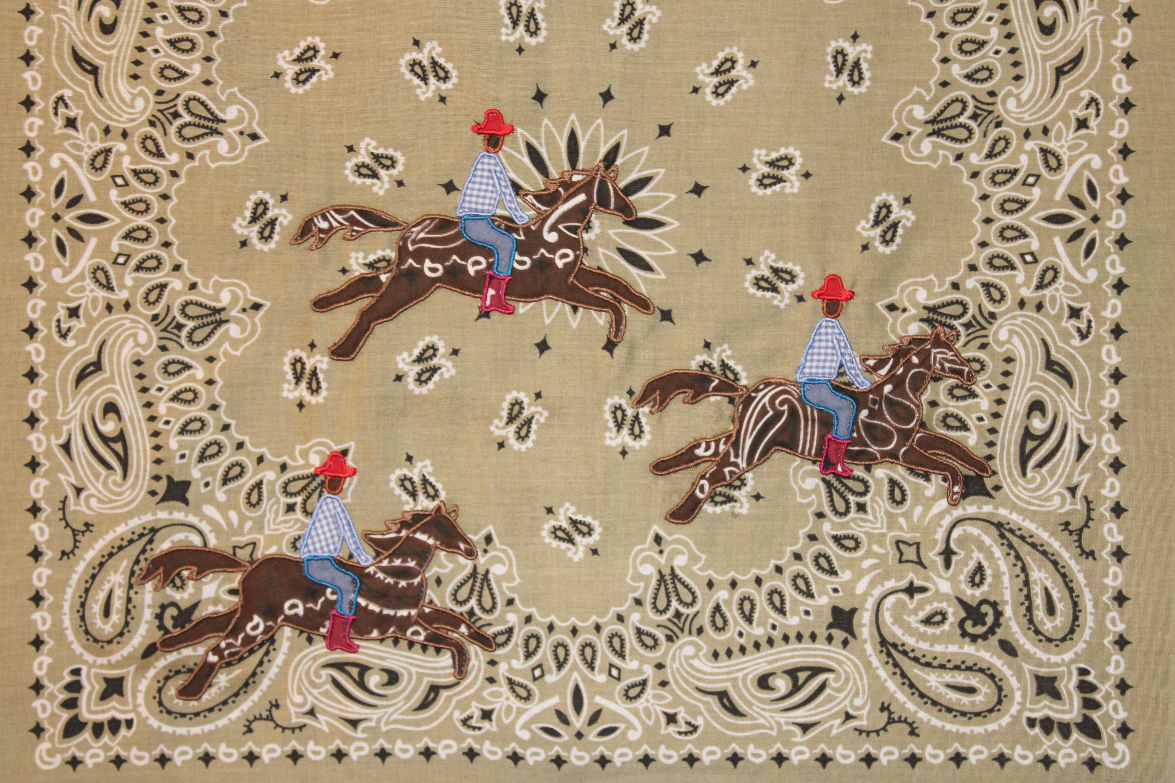 Should've Been A Cowboy Embroidered Bandana