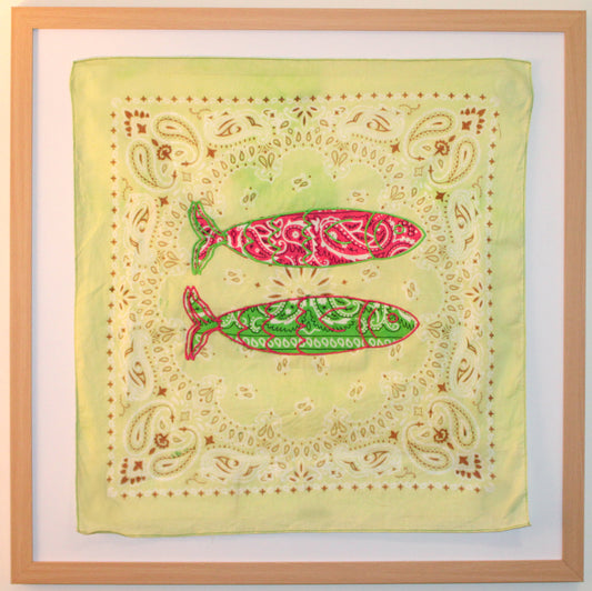 Pink & Green Fish Bandana
