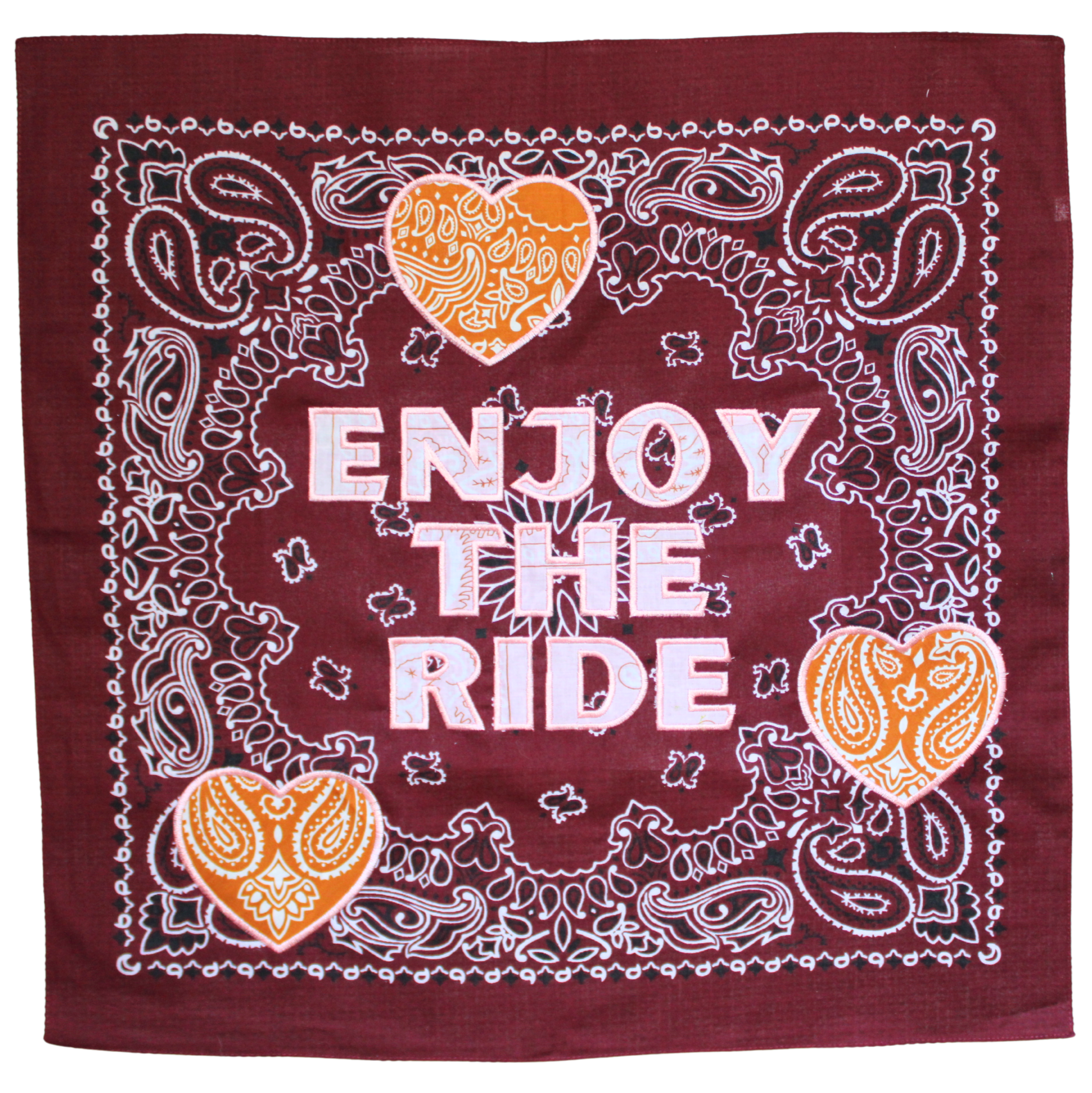 ENJOY THE RIDE MAROON, ORANGE, PINK