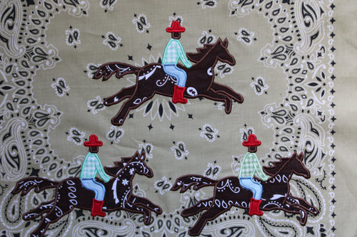 Should've Been A Cowboy Embroidered Bandana (READ DESCRIPTION ON SHIRT COLOR)