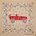 Red Land Rover Bandana