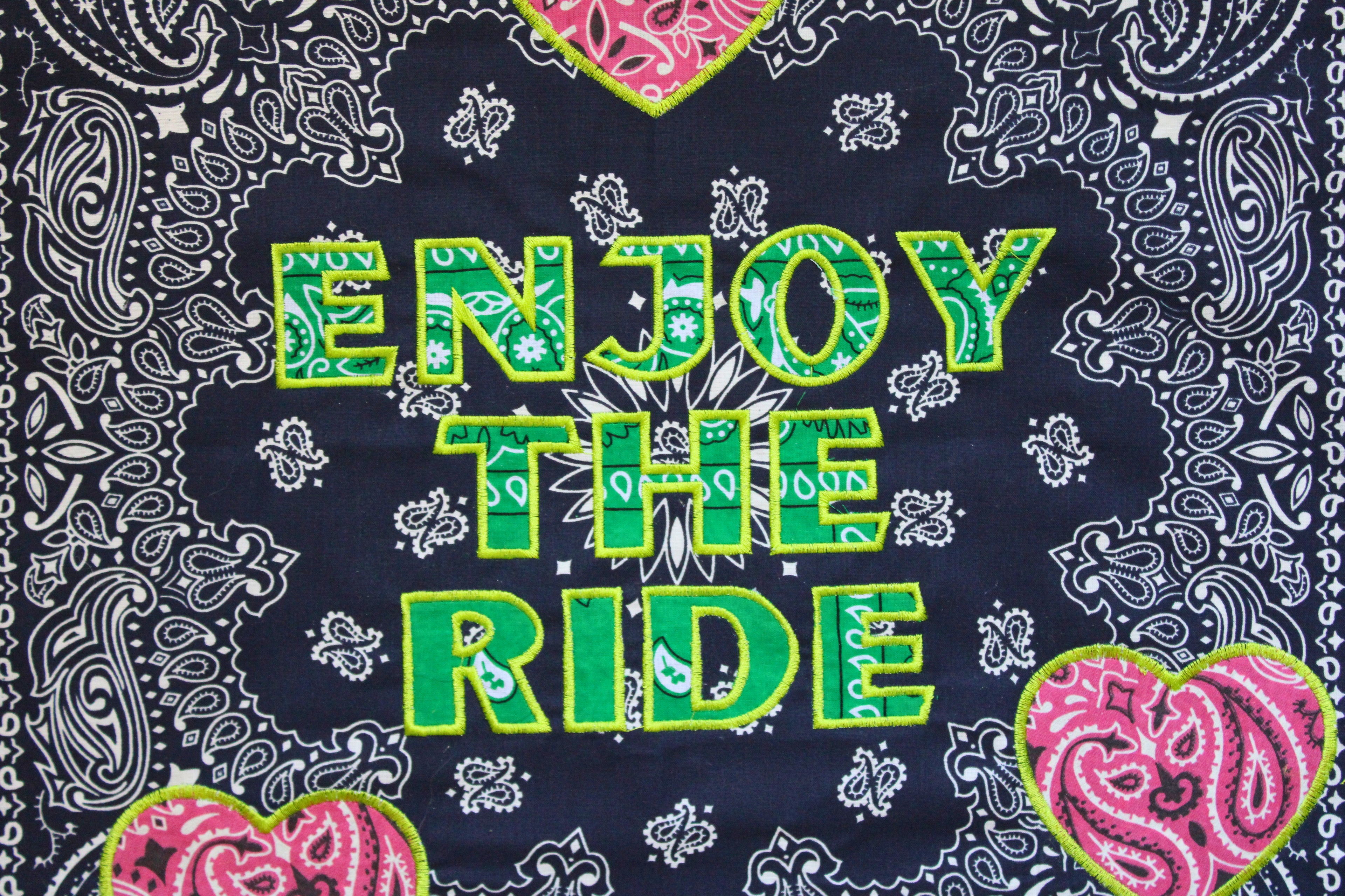 ENJOY THE RIDE NAVY, GREEN, PINK